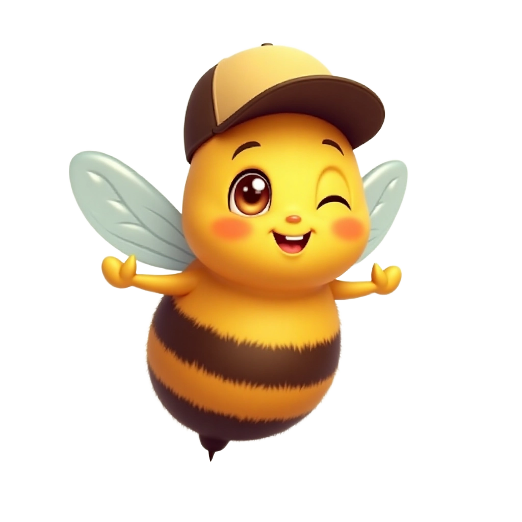 Happy Bee Character